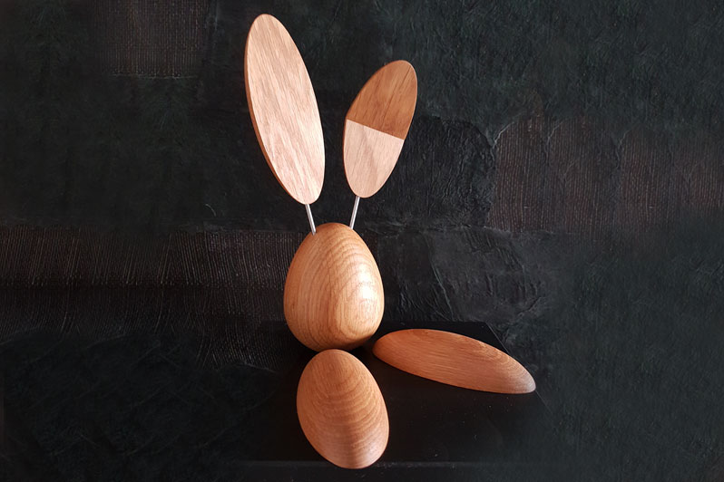SchlappOhr Hase Ei Eiche von Horatzschek Kunsthandwerk Annaberg
